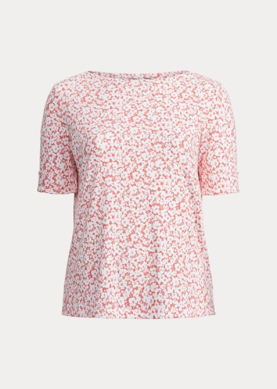 Ralph Lauren Floral Cotton-Blend Top Dame Danmark (ATEQH2763)